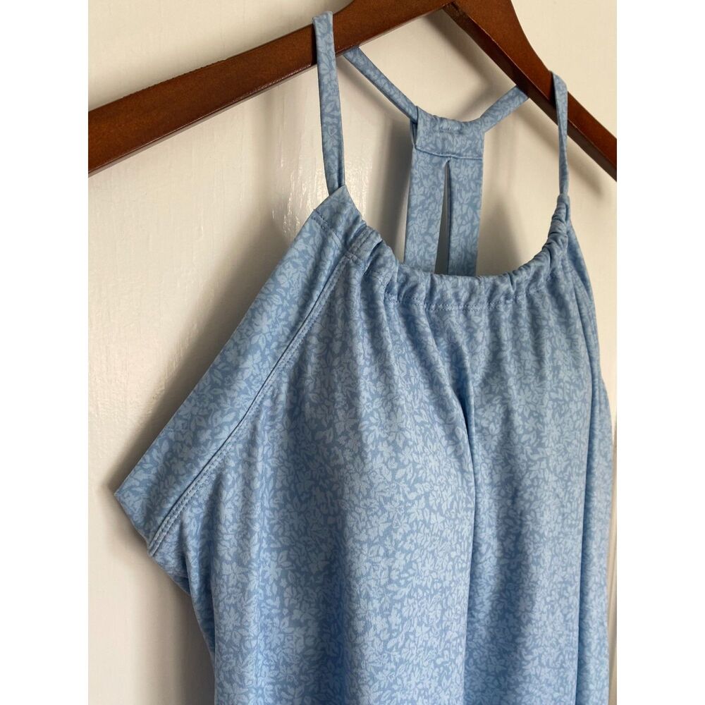 NWT Eddie Bauer Harmony Stretch Dress Blue Leafy Bloom Women's Size XL